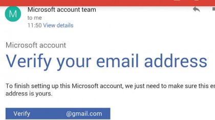 Elección de dirección de correo para cuenta Microsoft