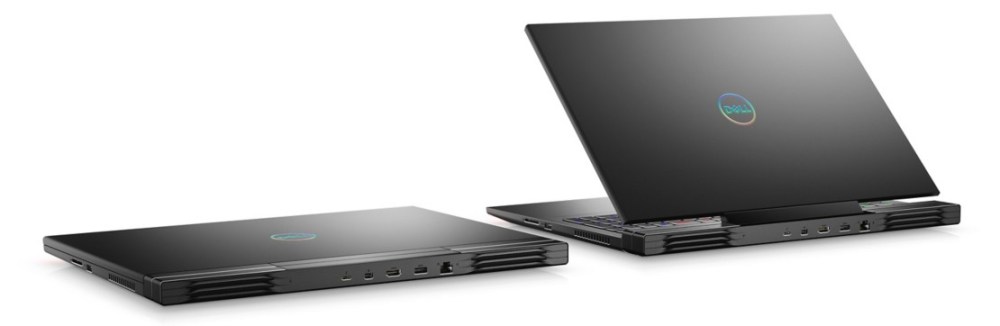 Vista trasera y perfil de la notebook Dell G7 17 7700