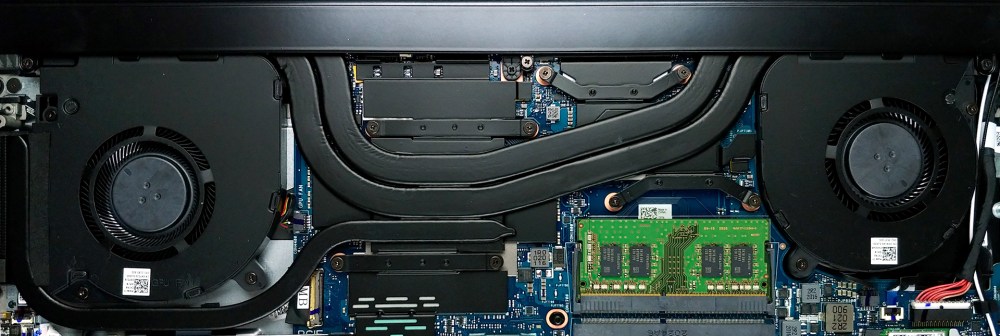 Sistema de refrigeración de la Dell G7 17 7700