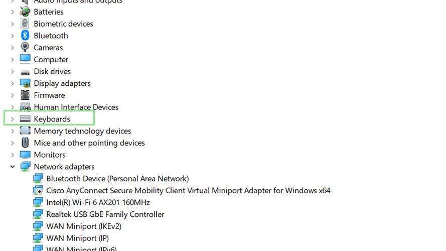 Administrador de dispositivos de Windows