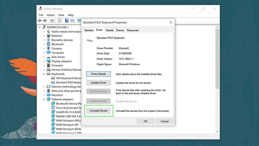 Propiedades del teclado en Windows